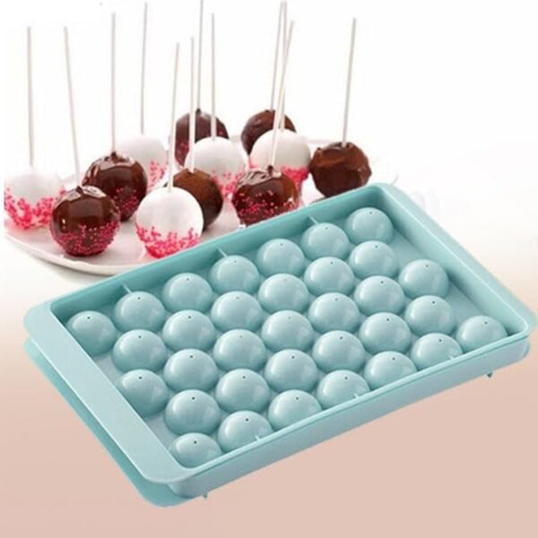 Plastic Round Reusable Ice Cube Ice Ball Mold / Lollipop Candy Maker 33 Moulds (16.5×10 Cm / 1 Pc) - Image 7