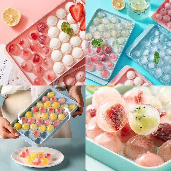 Plastic Round Reusable Ice Cube Ice Ball Mold / Lollipop Candy Maker 33 Moulds (16.5×10 Cm / 1 Pc) - Image 6