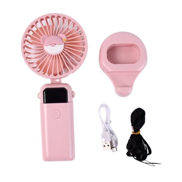 Mini USB Charging Fan with Percentage Display, 5 Speed Modes, and Mobile Stand - Image 6