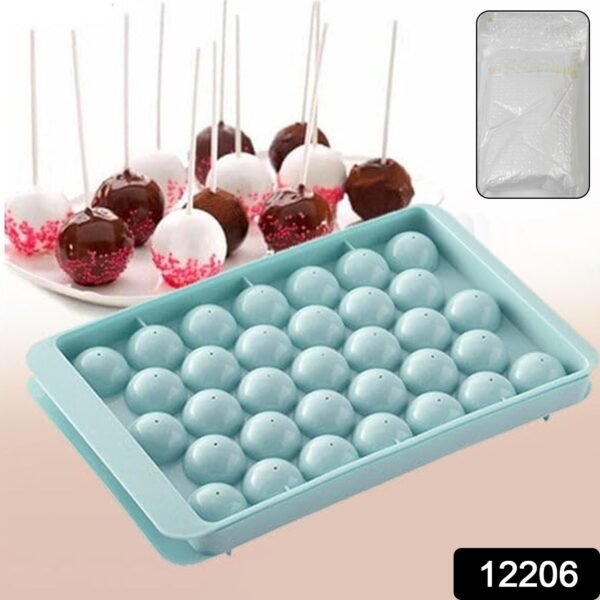 Plastic Round Reusable Ice Cube Ice Ball Mold / Lollipop Candy Maker 33 Moulds (16.5×10 Cm / 1 Pc) - Image 8