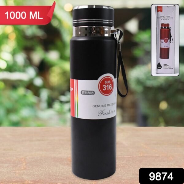 Stainless Steel Double wall Insulation Water Bottle (1000 ML) - Image 7