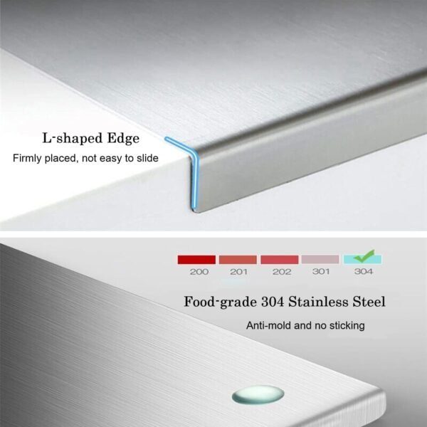 Premium Stainless Steel Chopping Board – Ultra-Durable, Hygienic & Rust-Resistant Cutting Board for Kitchen - Image 3