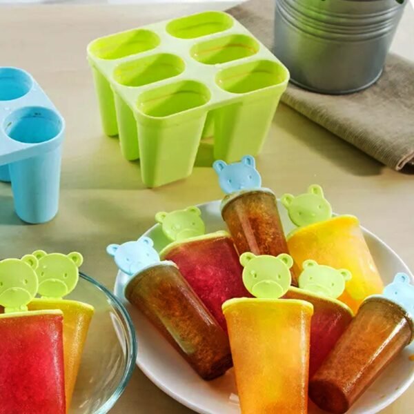 Plastic 6 Grid / Compartment Popsicle Ice Cream Mold (1 Pc) - Image 5