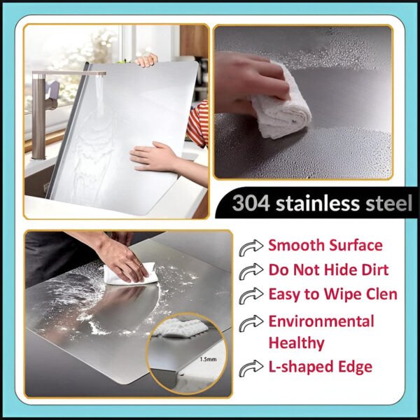 Stainless Steel Chopping Board (35x31cm) - Image 4